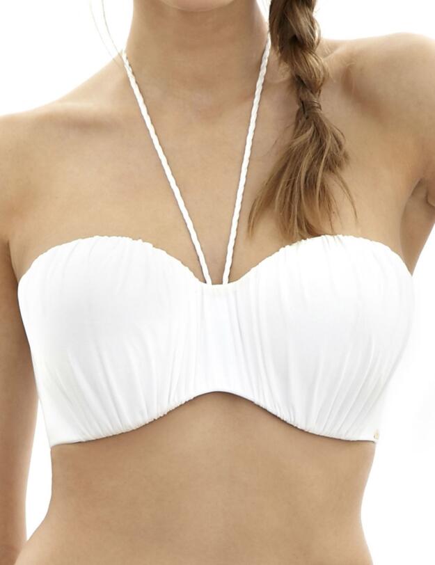 SW0833 Panache Marina Bandeau Bikini Top White - SW0833 Bandeau Top