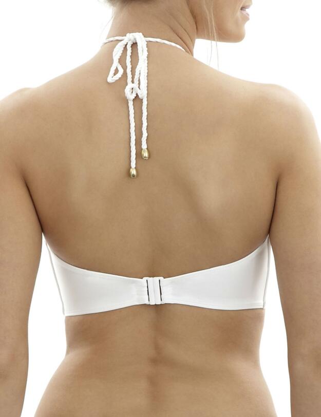 SW0833 Panache Marina Bandeau Bikini Top White - SW0833 Bandeau Top