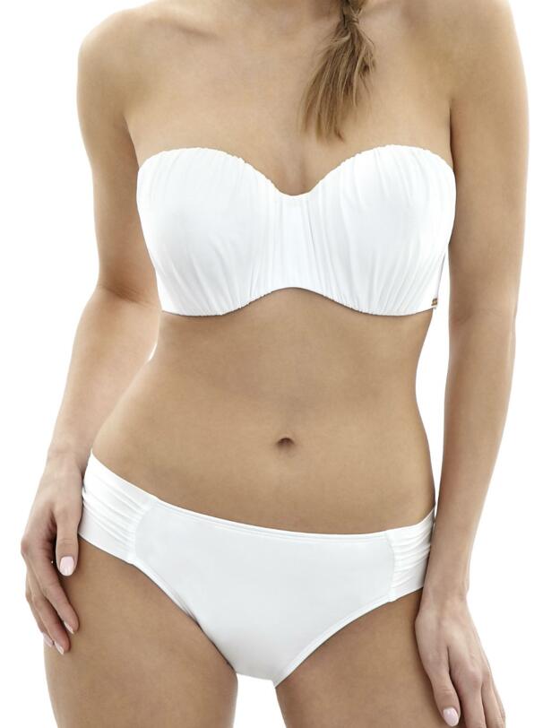 SW0839 Panache Marina Gather Bikini Pant White - SW0839 Gather Brief