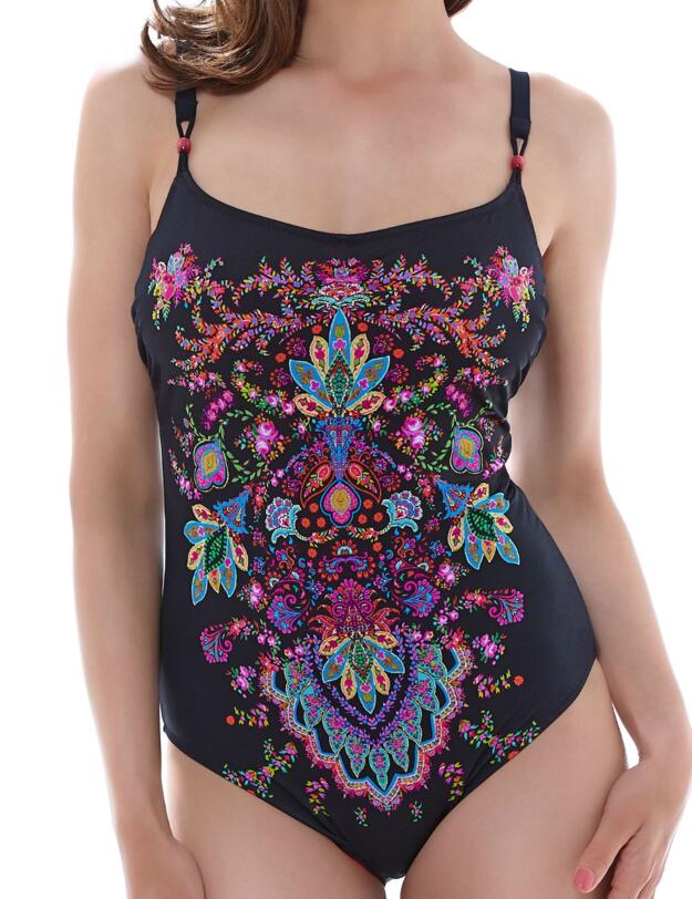 6102 Fantasie Elba Scoop Neck Swimsuit Black - 6102 Swimsuit