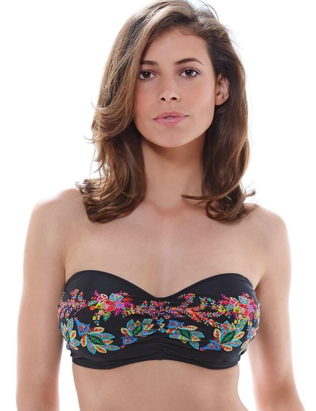 6099 Fantasie Elba Gathered Bandeau Bikini Top Black - 6099 Bandeau Top 