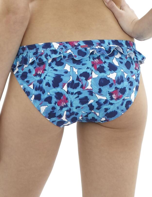 CW0209 Cleo Suki Frill Bikini Brief Floral  - CW0209 Blue Floral