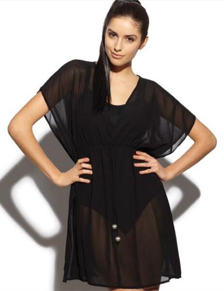  SW0534 Panache Anna Kaftan Beach Wrap SALE - SW0534 Black