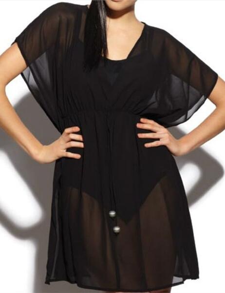  SW0534 Panache Anna Kaftan Beach Wrap SALE - SW0534 Black
