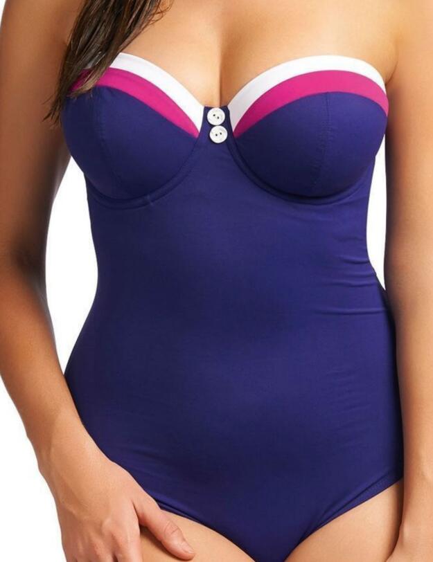 3220 Freya Revival Underwired Strapless Swimsuit - 3220 Indigo  