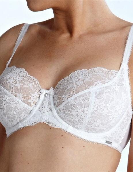 TR0010 Charnos Trellis Full Cup Lace Bra SALE - TR0010 White