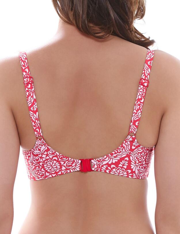 6144 Fantasie San Francisco Gathered Balcony Bikini Top Hot Coral - 6144 Balcony Bikini Top