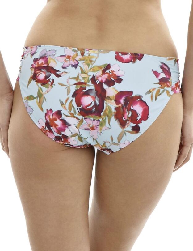SW0989 Panache Amelia Gather Bikini Brief Blue/Floral - SW0989 Gather Pant