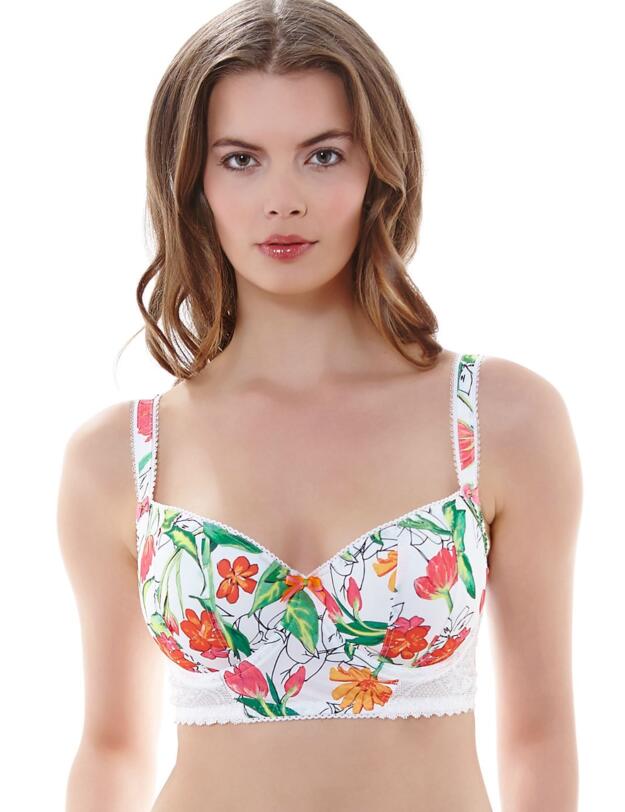 1984 Freya Utopia Padded Longline Bra White  - 1984 Longline Bra