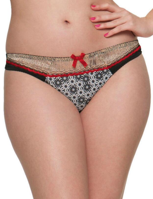 4305 Curvy Kate Illusion Brief - CK4305 Black/Cranberry
