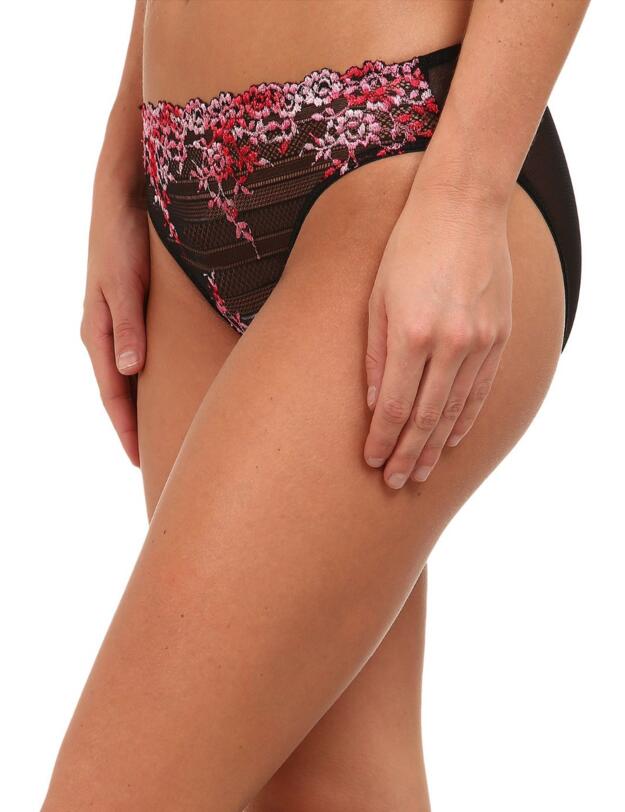 064391 Wacoal Embrace Lace Brief  - 064391 Black Multi