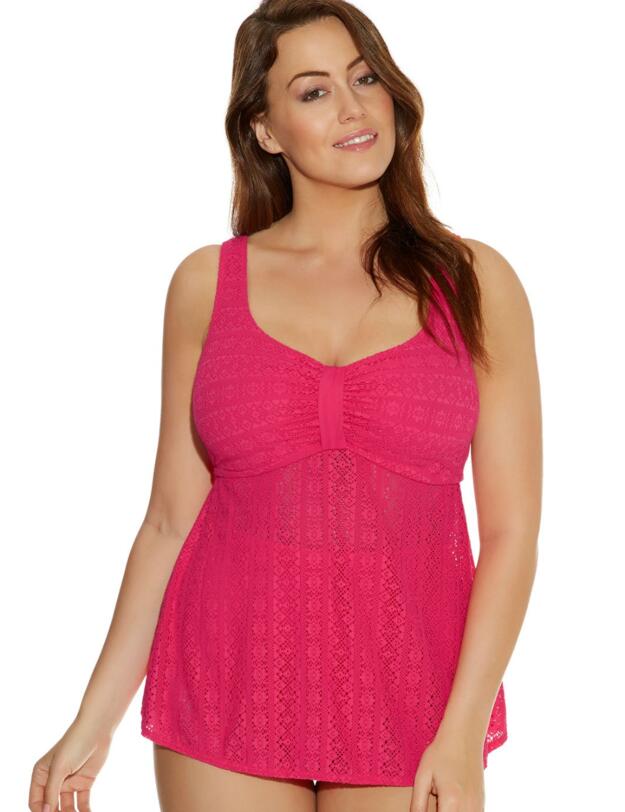 7051 Elomi Kissimmee Flared Tankini  - 7051 Cherryade