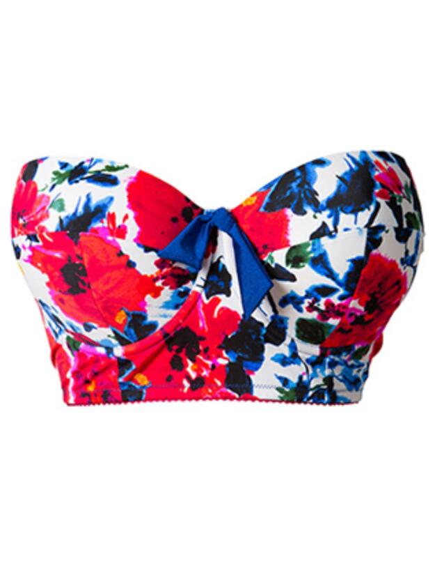 9601 Pour Moi? Flamenco Longline Bikini Top Multi  - 9601 Multi Print