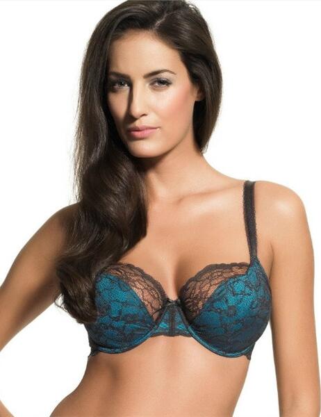 4471 Panache Sienna Bra Black/Lagoon  - 4471 Black/Lagoon