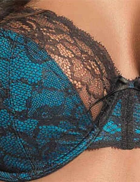 4471 Panache Sienna Bra Black/Lagoon  - 4471 Black/Lagoon