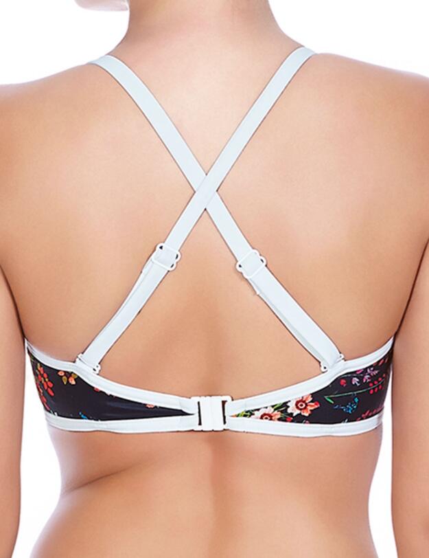 3985 Freya Club Tropicana Banded Halterneck Bikini Top Midnight - 3985 Midnight