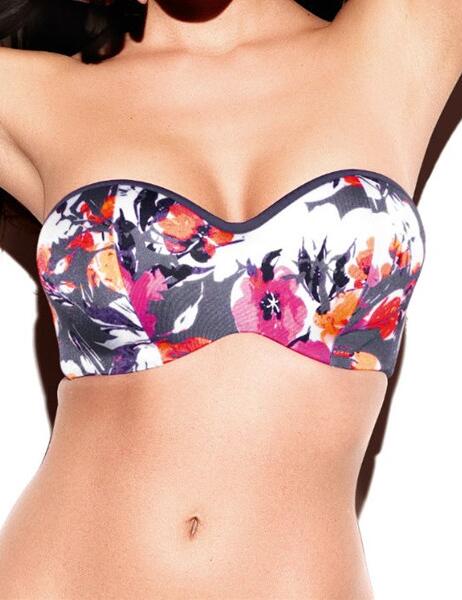SW0743 Panache Tallulah Bandeau Bikini Top (Grey) - SW0743 Charcoal
