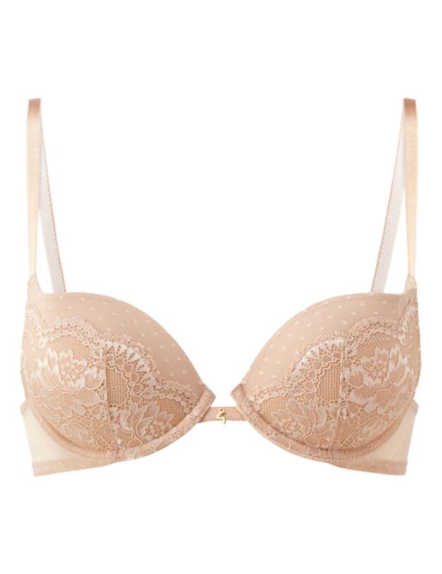 G121 Gossard Everyday Lacey Padded Plunge Bra - G121 Nude