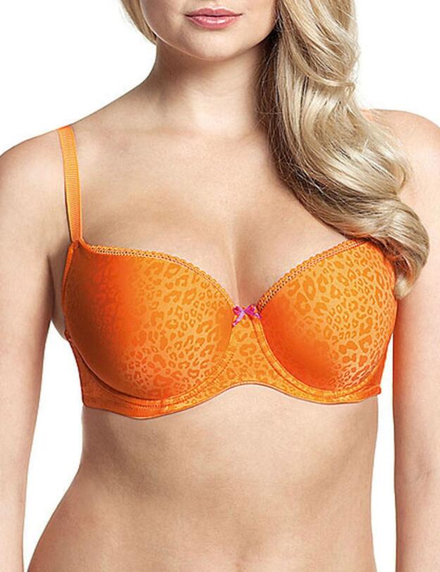 7091 Cleo Maddie Animal T-shirt Bra Orange - 7091 Orange 