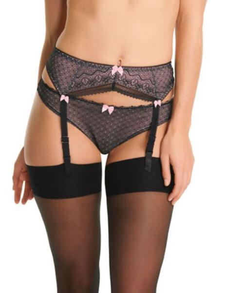 1369 Freya Gem Suspender Belt Black - 1369 Black