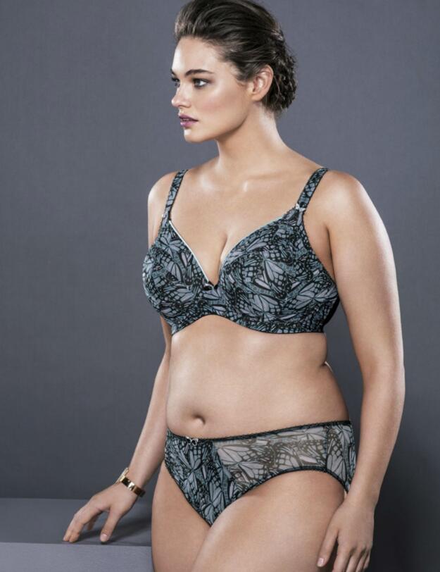 4150 Elomi Portia Plunge Bra - 4150 Silver