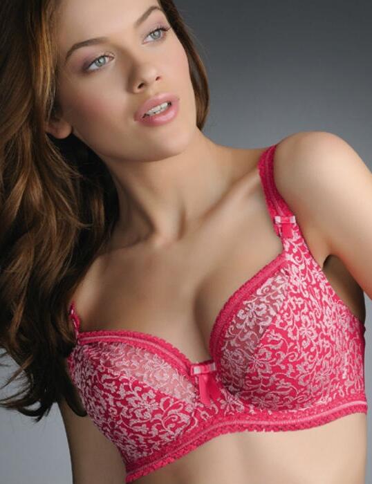 0092 Fauve Emmanuelle Plunge Balcony Bra - 0092 Lipstick