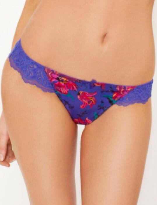 8536 Gossard Floral Explosion Thong Sapphire - 8536 Thong