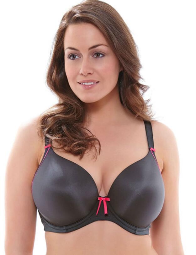 8720 Elomi Bijou Moulded Plunge Bra - 8720 Charcoal