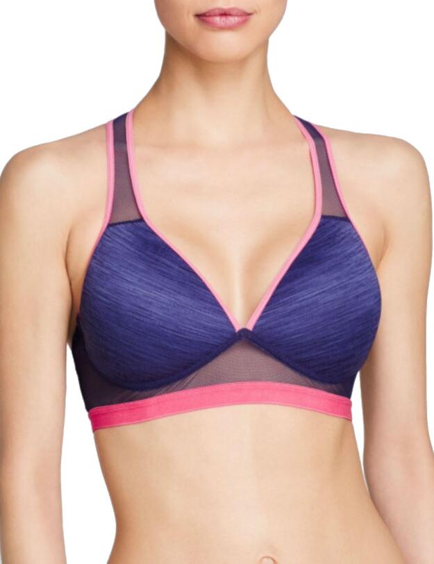 856234 Wacoal Sport Wire Free Soft Cup Sports Bra - 856234 Blue Heather 
