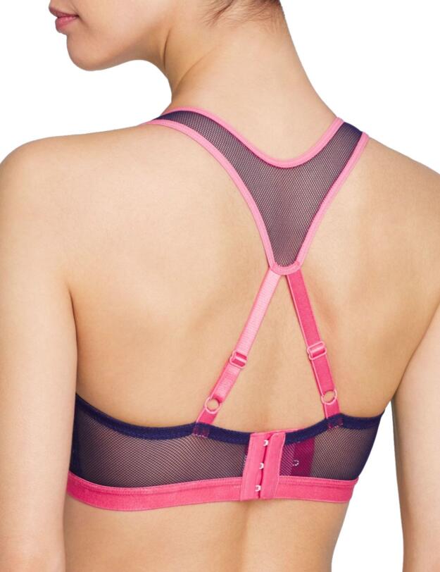 856234 Wacoal Sport Wire Free Soft Cup Sports Bra - 856234 Blue Heather 