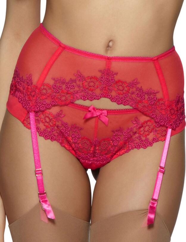 011302 Gossard Amour VIP Suspender Belt - 11302 Red