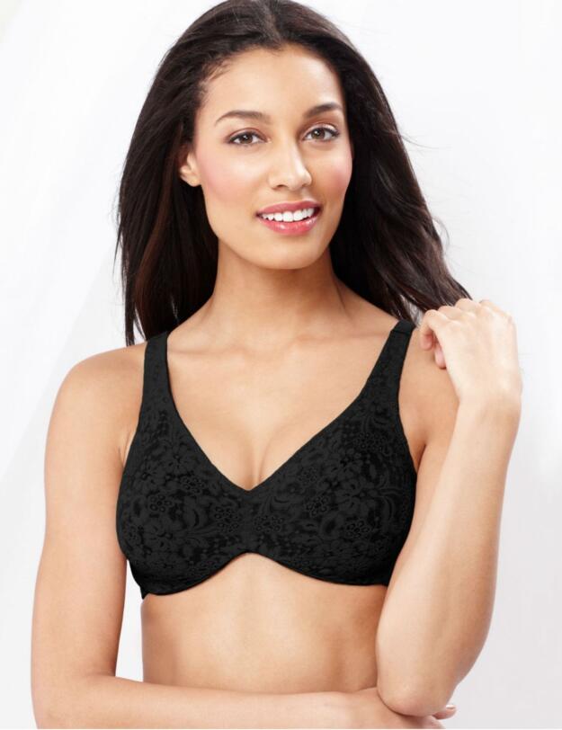 065547 Wacoal Halo Lace Full Figure Underwired Bra - 065547 Black