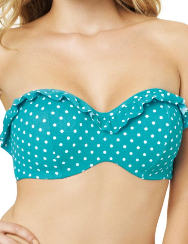 CW0033 Cleo Swimwear Betty Bandeau Bikini Top - CW0033 Blue