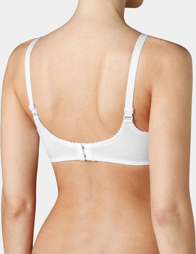 10123256 Triumph Cotton Lace Comfort Non Wired Bra - 10123256 White