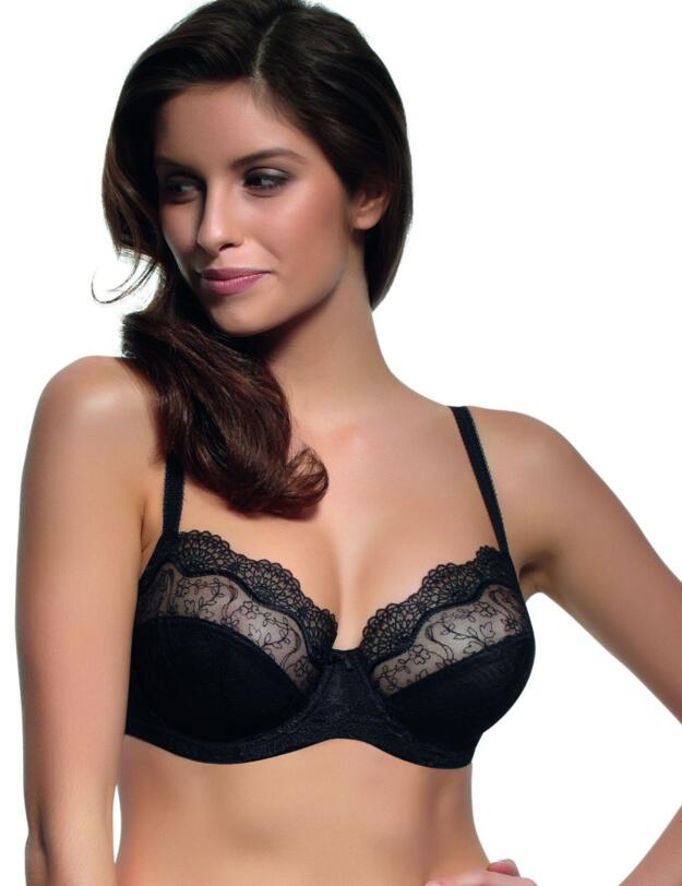 6691 Panache Lingerie Elsa Balcony Bra Black  - 6691 Black 