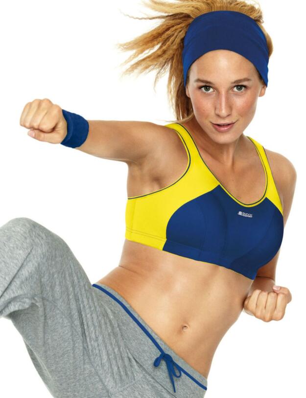 B4490 Shock Absorber Sports Bra Navy/Yellow - 4490 Yellow/Navy