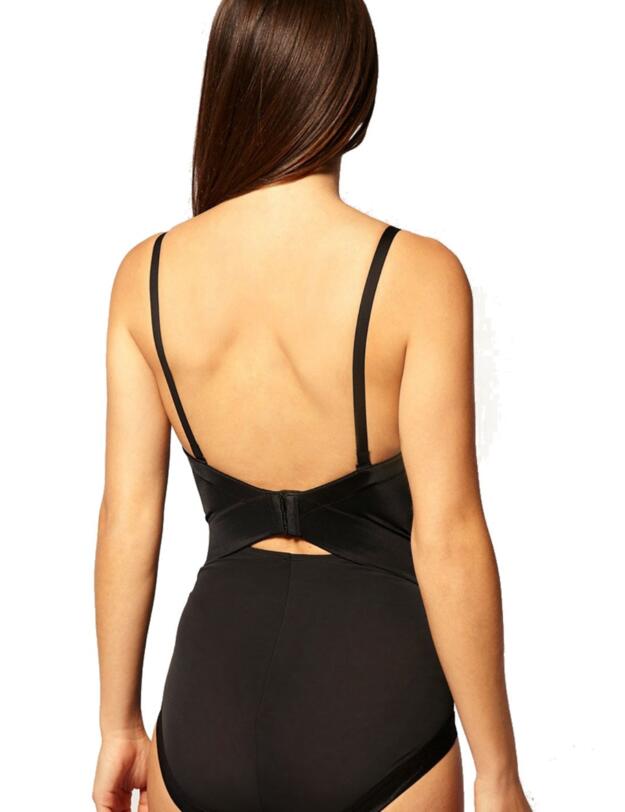 1256 Maidenform Easy Up Strapless Body Briefer - 1256 Black