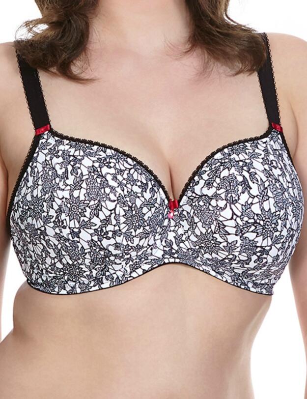 4170 Elomi Tara Half Cup Bra Black - 4170 Half Cup Bra 