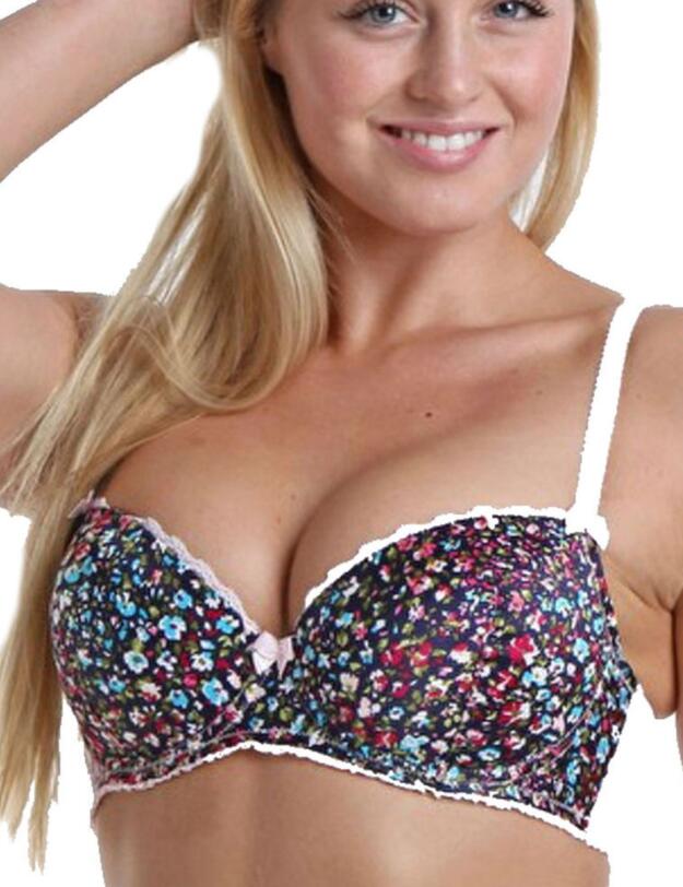 3200 Pour Moi In The Pink Padded Balcony Bra - 3200 Floral Print