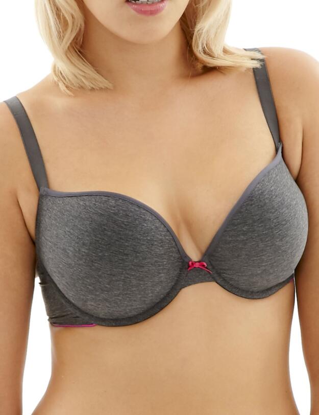 9166 Cleo Koko Muse Padded Plunge Bra - 9166 Charcoal