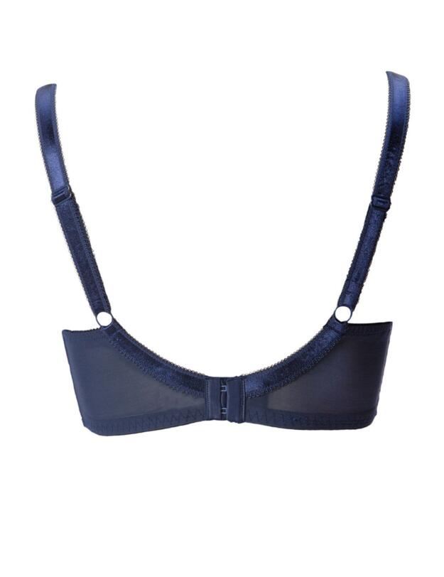 8802 Pour Moi? Ditsy U/W Plunge Bra Navy Mix - 8802 Navy Blue Mix