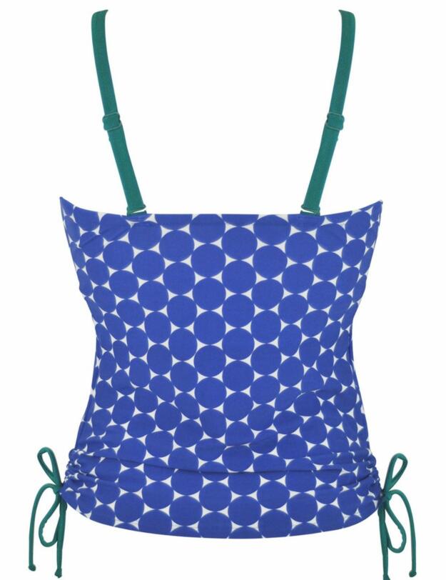 25006 Pour Moi Spot On Bandeau Tankini Top - 25006 Blue Multi Print