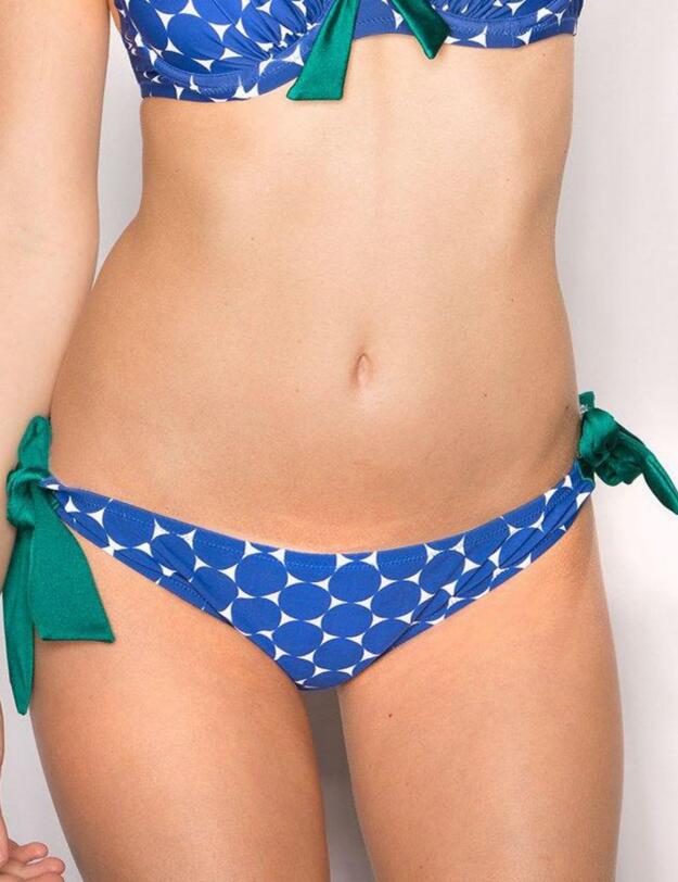 25004 Pour Moi Spot On Tie Bikini Brief - 25004 Blue Multi Print