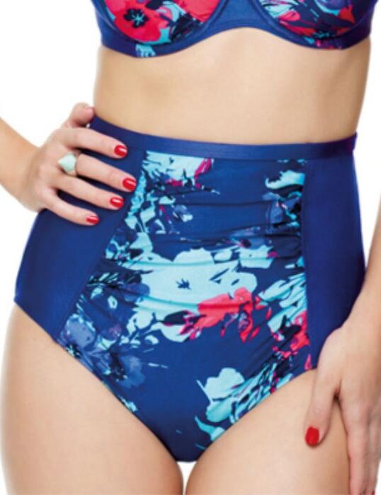 SW0747 Panache Tallulah High Waist Bikini Pant - SW0747 Blue Floral