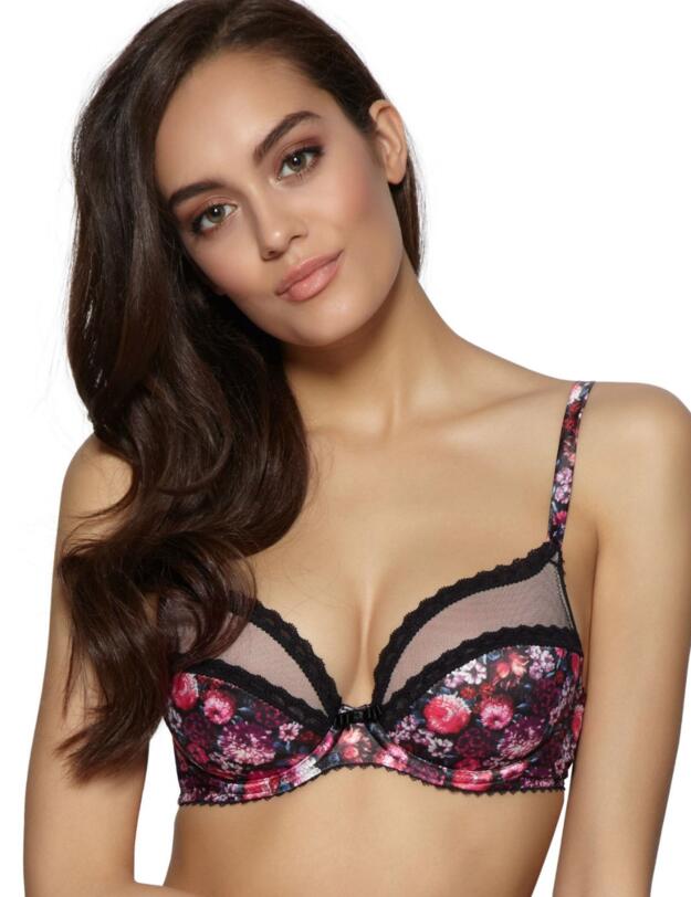 11281 Gossard Entice Plunge Bra Black Print  - 11281 Black Print