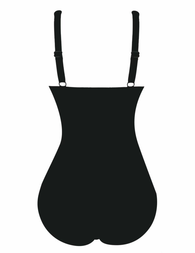1483 Pour Moi V Neck Rouched Swimsuit - 1483 Black