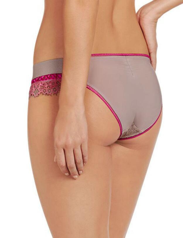 P30-2303 Pleasure State Roxie Solitaire Mini Brief - P30-2303 Cloud Gray/Phlox Pink
