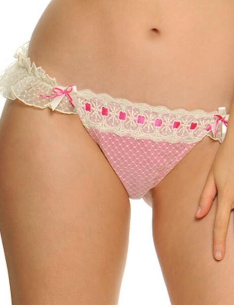 SG2002 Curvy Kate Tease Me Thong Pink Ivory - SG2002 Thong 