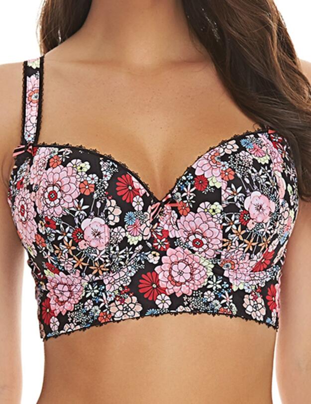 1454 Freya Retro Bloom Padded Longline Bra - 1454 Longline Bra