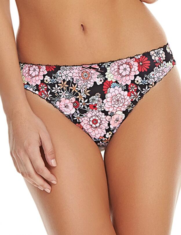 1455 Freya Retro Bloom Brief Black - 1455 Brief
